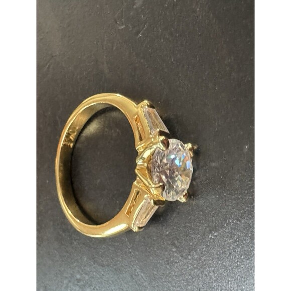 10K Fine Gold Shimmer Modern Comfort Band Ring – Size 8 - Picture 2 of 8